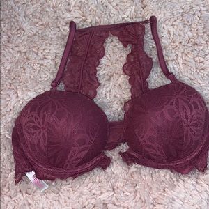 PINK LACE BRA! Racerback